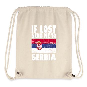 Serbia Flag Slogan - Stanley/Stella Recycled Gym Bag - natural - Front