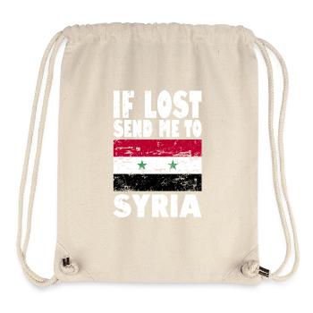 Syria Flag Slogan - Stanley/Stella Recycled Gym Bag - natural - Front