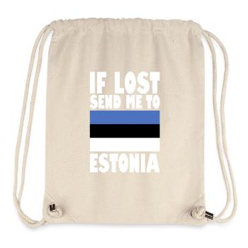 Drapeau de l’Estonie - Sac à cordon recyclé Stanley/Stella - blanc naturel - Devant