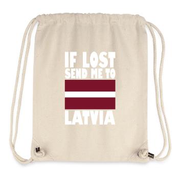 Latvia Flag Slogan - Stanley/Stella Recycled Gym Bag - natural - Front