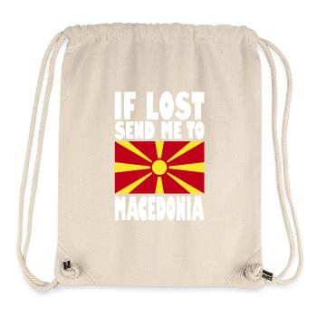 Macedonia Flag Slogan - Stanley/Stella Recycled Gym Bag - natural - Front