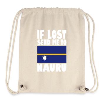 Drapeau de Nauru - Sac à cordon recyclé Stanley/Stella - blanc naturel - Devant