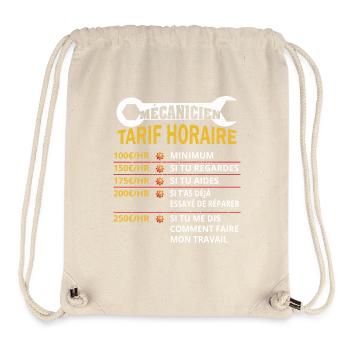 Mécanicien Tarif Horaire cadeau pour mécanicien - Sac à cordon recyclé Stanley/Stella - blanc naturel - Devant