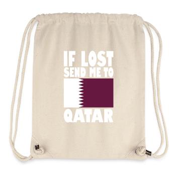 Qatar Flag Slogan - Stanley/Stella Recycled Gym Bag - natural - Front
