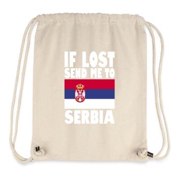 Serbia Flag Slogan - Stanley/Stella Recycled Gym Bag - natural - Front