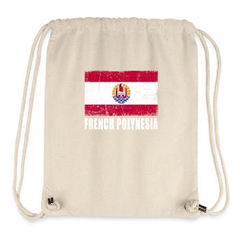 French Polynesia Flag - Stanley/Stella Recycled Gym Bag - natural - Front