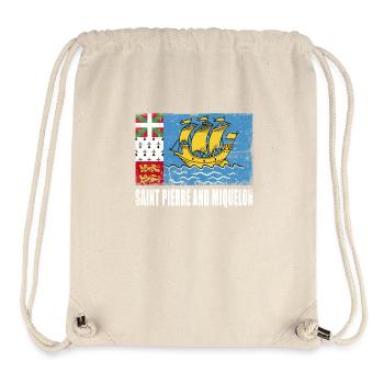 Sankt Pierre Und Miquelon Flagge - Stanley/Stella recycelter Gym Bag - Naturweiß - Vorne