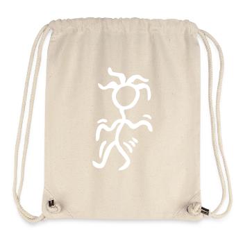 Tanzendes Strichmännchen mit wilden Haaren - Stanley/Stella recycelter Gym Bag - Naturweiß - Vorne