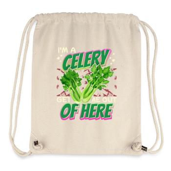 Céleri, drôle de dire que je suis-A-Céleri - Sac à cordon recyclé Stanley/Stella - blanc naturel - Devant