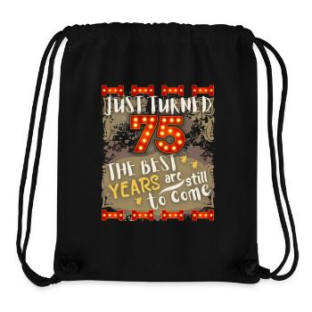 75. Geburtstag 75 Jahre alt Vintage-Design, Spruch - Stanley/Stella recycelter Gym Bag - Schwarz - Vorne