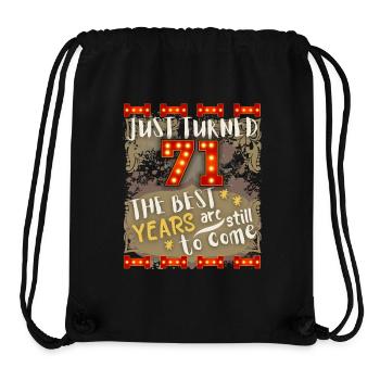 71. Geburtstag 71 Jahre alt Vintage-Design, Spruch - Stanley/Stella recycelter Gym Bag - Schwarz - Vorne