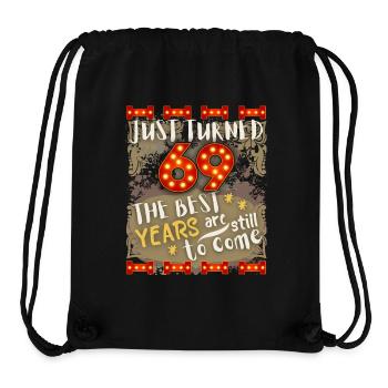 69. Geburtstag 69 Jahre alt Vintage-Design, Spruch - Stanley/Stella recycelter Gym Bag - Schwarz - Vorne