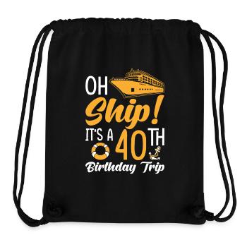 Cruise 40th Birthday Trip - Stanley/Stella Recycled Gym Bag - black - Front