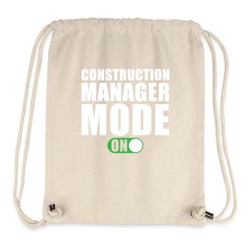 Construction Manager Mode On - Stanley/Stella Recycled Gym Bag - natural - Front