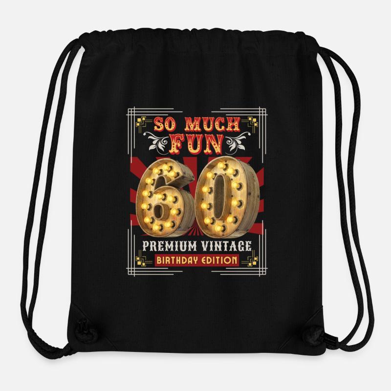 60. Geburtstag 60 Jahre Vintage-Retro Fun-Birthday - Stanley/Stella recycelter Gym Bag - Schwarz