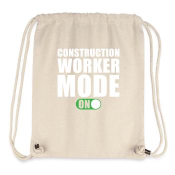 Mode travailleur de la construction activé - Sac à cordon recyclé Stanley/Stella - blanc naturel - Devant
