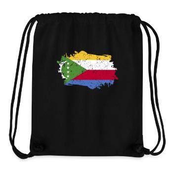 Comoros Flag Grunge Comoros Flag - Stanley/Stella Recycled Gym Bag - black - Front