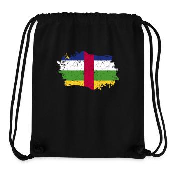 Drapeau de la République centrafricaine - Sac à cordon recyclé Stanley/Stella - noir - Devant