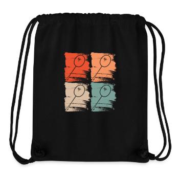 Badminton Racket Badminton Retro - Stanley/Stella Recycled Gym Bag - black - Front