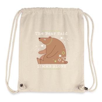 Lustiger Bär, Introvertiert, Eigenbrötler, Spruch - Stanley/Stella recycelter Gym Bag - Naturweiß - Vorne