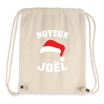 Noyeux Joël, Cadeau Noyeux Joël - Sac à cordon recyclé Stanley/Stella - blanc naturel - Devant