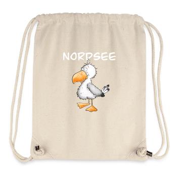 Nordsee Möwe Norden Norddeutschland - Stanley/Stella recycelter Gym Bag - Naturweiß - Vorne