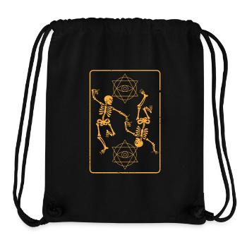 Creepy Skeletons Hexagram Icon Halloween - Stanley/Stella Recycled Gym Bag - black - Front