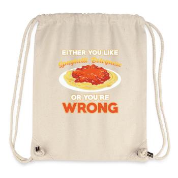 Spaghetti Bolognese - Stanley/Stella recycelter Gym Bag - Naturweiß - Vorne