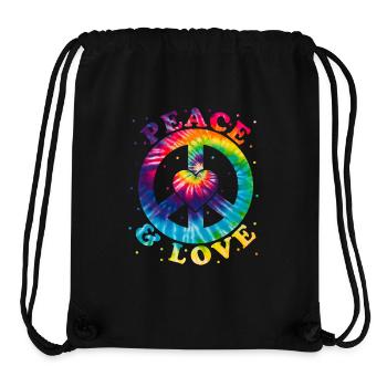 Peace Love Hippie - Stanley/Stella Recycled Gym Bag - black - Front