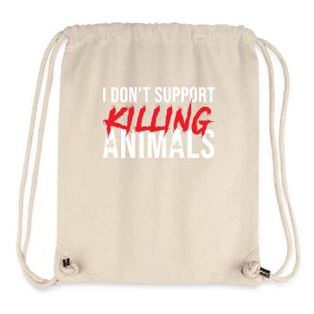 Vegan vegetarian I don't kill animals - Stanley/Stella Recycled Gym Bag - natural - Front