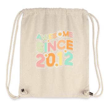 Fantastic Since 2012 Flower Theme - Stanley/Stella Recycled Gym Bag - natural - Front