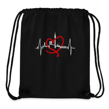 München Skyline Herzschlag Bayern Fan Liebe Munich - Stanley/Stella recycelter Gym Bag - Schwarz - Vorne