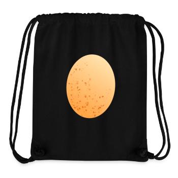 Oeuf oeuf poule - Sac à cordon recyclé Stanley/Stella - noir - Devant