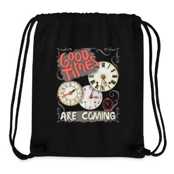 Saying with watch, pocket watch, motivational inspiration - Stanley/Stella Recycled Gym Bag - black - Front