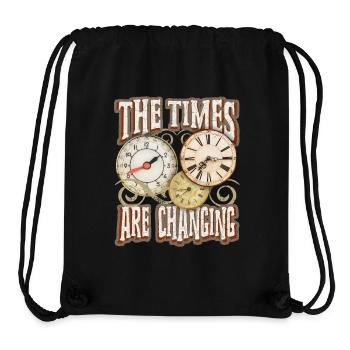 Saying with watch, pocket watch, motivational inspiration - Stanley/Stella Recycled Gym Bag - black - Front