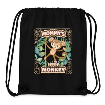Cute monkey funny saying, kids, mommys monkey - Stanley/Stella Recycled Gym Bag - black - Front