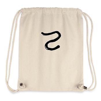 Lettre coréenne T - Sac à cordon recyclé Stanley/Stella - blanc naturel - Devant