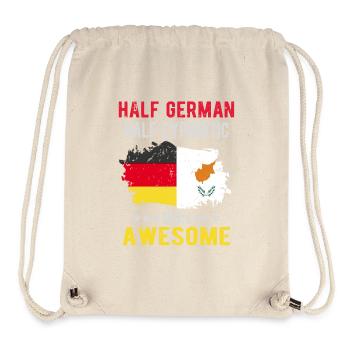 Halb Deutsch Halb Zyprer - Stanley/Stella recycelter Gym Bag - Naturweiß - Vorne