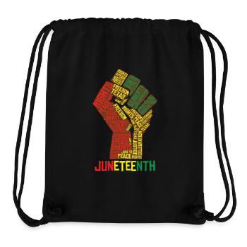 Juneteenth Texas Liberty Peace Celebration - Sac à cordon recyclé Stanley/Stella - noir - Devant
