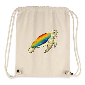 Turtle Rainbow - Stanley/Stella Recycled Gym Bag - natural - Front