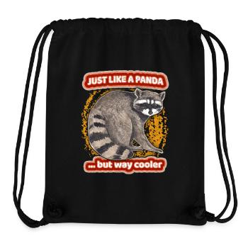 Panda-Spruch, Pandabär, Waschbär-Racoon Spruch - Stanley/Stella recycelter Gym Bag - Schwarz - Vorne