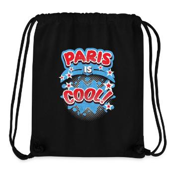 Paris-France, City-Paris, France Saying - Stanley/Stella Recycled Gym Bag - black - Front