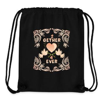 Hochzeit Wedding, Love-Liebe, Tauben, Valentinstag - Stanley/Stella recycelter Gym Bag - Schwarz - Vorne
