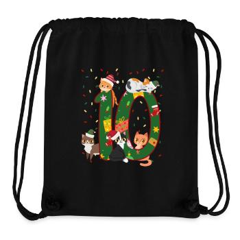 10 Jahre Alt Kinder Weihnachtsgeschenk Niedliche - Stanley/Stella recycelter Gym Bag - Schwarz - Vorne