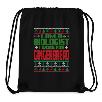 Biologist Christmas Saying - Stanley/Stella Recycled Gym Bag - black - Front