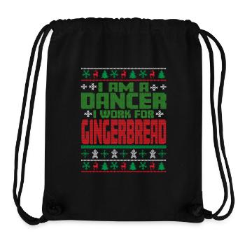 Dancer Christmas Saying - Stanley/Stella Recycled Gym Bag - black - Front