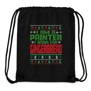 Painter Christmas Saying - Stanley/Stella Recycled Gym Bag - black - Front