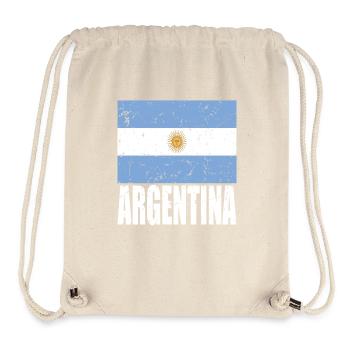 Drapeau de l’ARGENTINE - Sac à cordon recyclé Stanley/Stella - blanc naturel - Devant