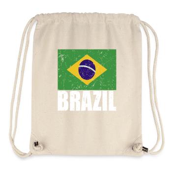 Brazil Flag - Stanley/Stella Recycled Gym Bag - natural - Front