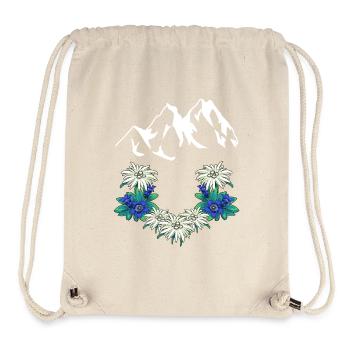 Austria Switzerland Mountains Mountains Gentian Edelweiss - Stanley/Stella Recycled Gym Bag - natural - Front